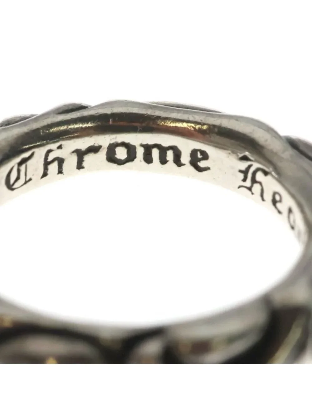 Chrome Hearts Scrl Band Scroll Ring Silver